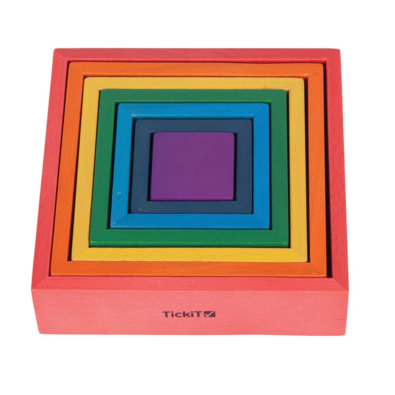 Wooden Rainbow Architect Squares - Blocks & Construction Play - Learning Advantage