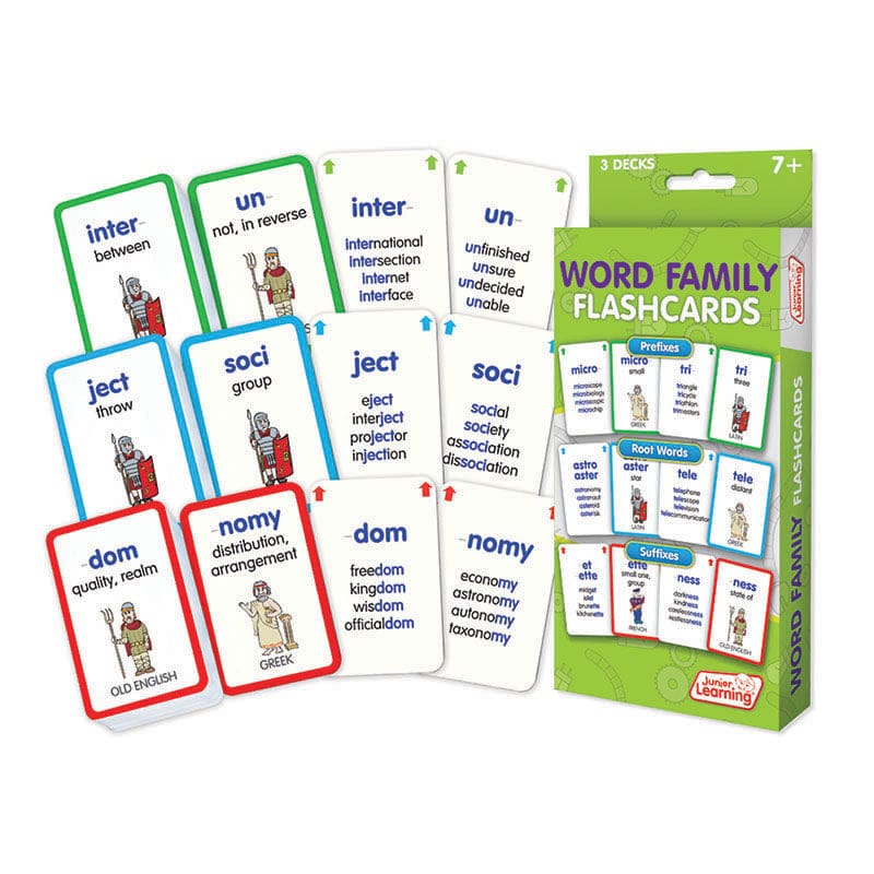 Word Families Flash Cards (Pack of 6) - Word Skills - Junior Learning