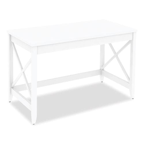 Workspace by Alera Farmhouse Writing Desk 47.24 X 23.62 X 29.53 White - Furniture - Workspace by Alera®