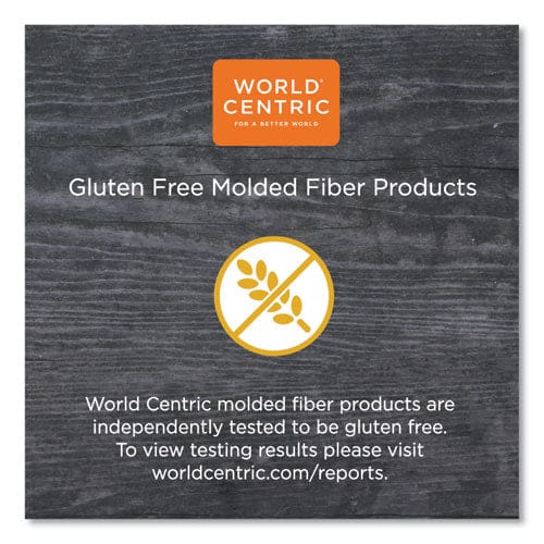 World Centric Fiber Hinged Containers 3-compartment 8 X 8 X 3 Natural Paper 300/carton - Food Service - World Centric®