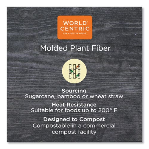 World Centric Fiber Plates Ripple Edge 6 Dia Natural 1,000/carton - Food Service - World Centric®