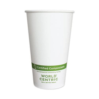 World Centric Paper Hot Cups 16 Oz White 1,000/carton - Food Service - World Centric®
