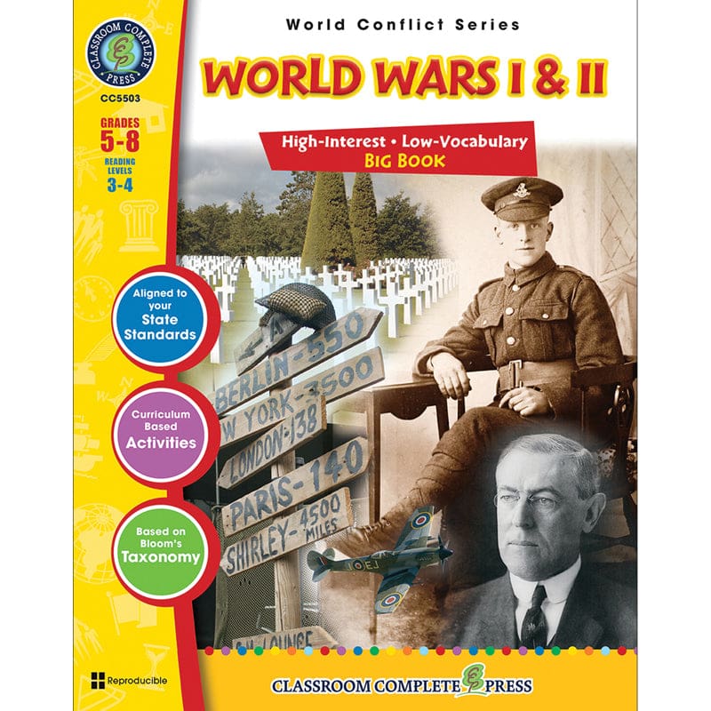 World Conflict Series World Wars I And Ii Big Book - History - Classroom Complete Press