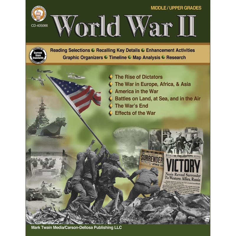 World War Ii Workbook Grades 6 12 (Pack of 3) - History - Carson Dellosa Education