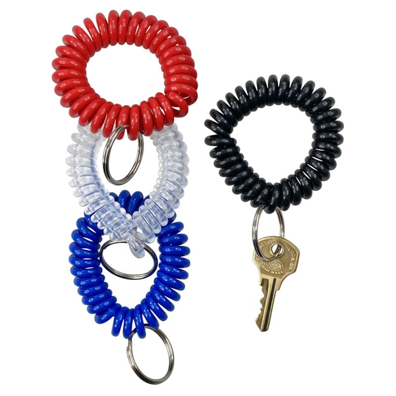 Wrist Coil Key Chain (Pack of 12) - Accessories - Baumgartens Inc