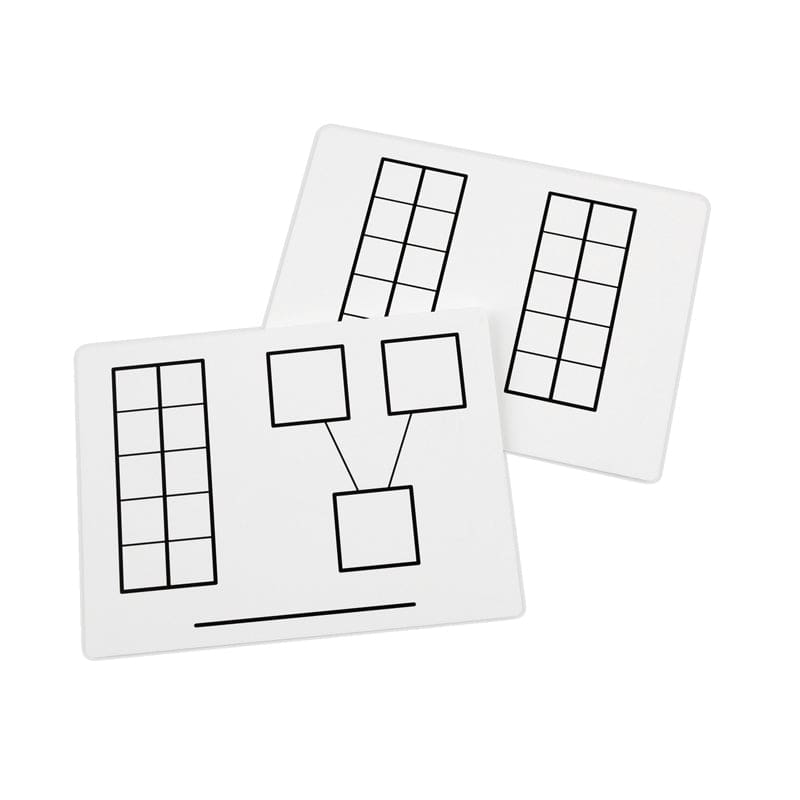 Write And Wipe Ten Frame Mats (Pack of 2) - Dry Erase Sheets - Didax