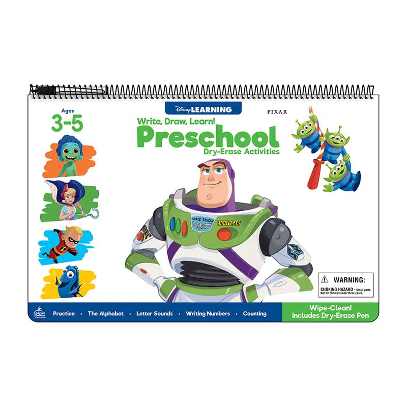 Write Draw Learn Preschool Dryerase Activities (New Item With Future Availability Date) (Pack of 2) - Resources - Carson Dellosa Education