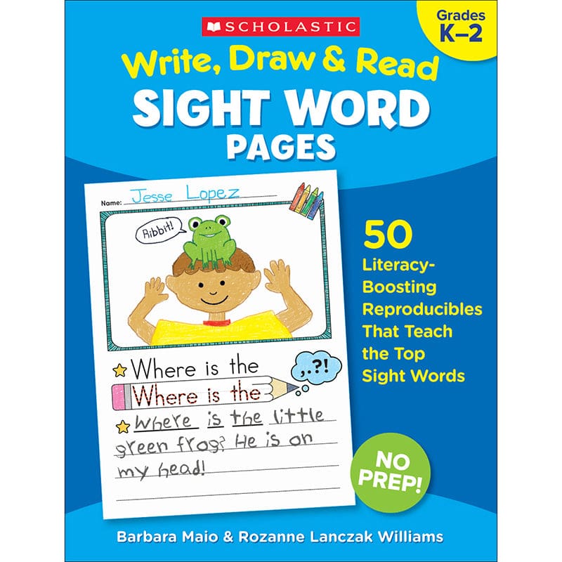 Write Draw & Read Sight Word Pages (Pack of 6) - Sight Words - Scholastic Teaching Resources