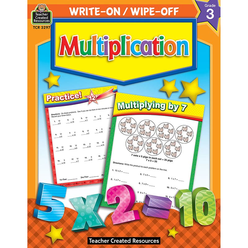 Write-On/Wipe-Off Multiplication (Pack of 10) - Multiplication & Division - Teacher Created Resources