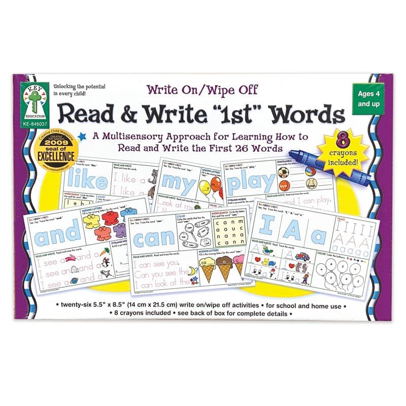 Write On/Wipe Off Read & Write 1St First Words Ages 4+ (Pack of 2) - Language Arts - Carson Dellosa Education