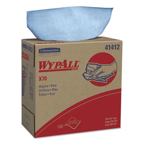 WypAll X70 Cloths Pop-up Box 9.13 X 16.8 Blue 100/box 10 Boxes/carton - Janitorial & Sanitation - WypAll®
