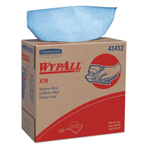 WypAll X70 Cloths Pop-up Box 9.13 X 16.8 Blue 100/box 10 Boxes/carton - Janitorial & Sanitation - WypAll®