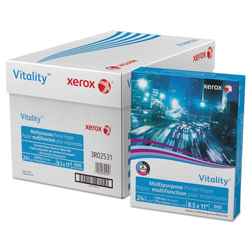 xerox Vitality Multipurpose Print Paper 92 Bright 24 Lb Bond Weight 8.5 X 11 White 500/ream - School Supplies - xerox™
