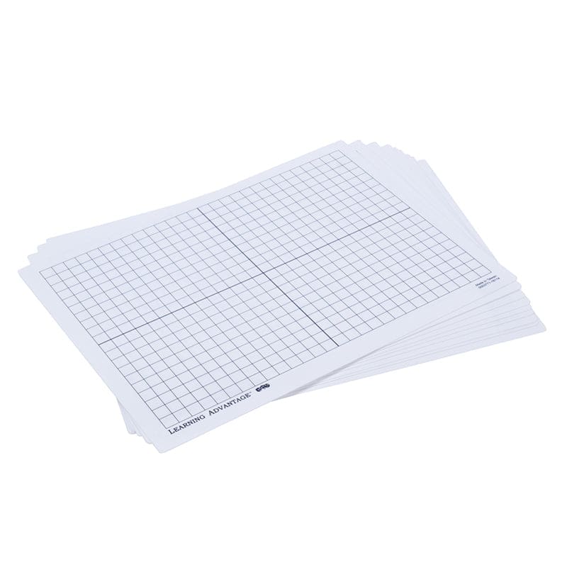 Xy Axis Dry Erase Boards Set Of 10 (Pack of 2) - Dry Erase Boards - Learning Advantage