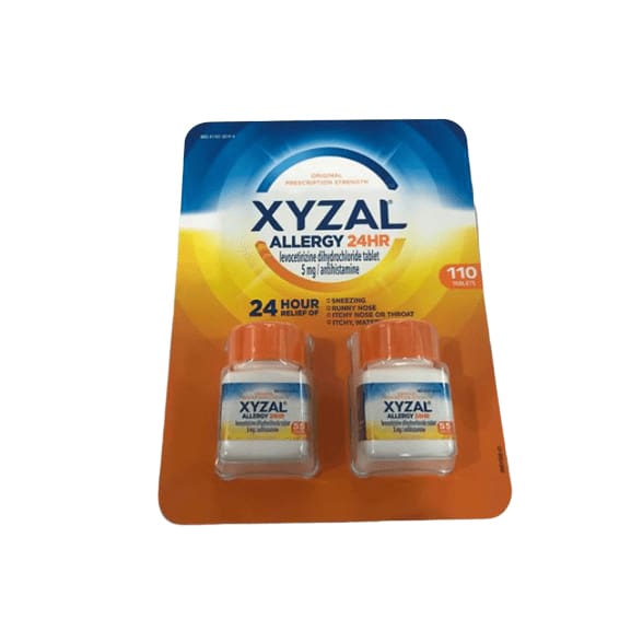 Xyzal Allergy Tablet, 24 Hour, 110 Count - ShelHealth.Com