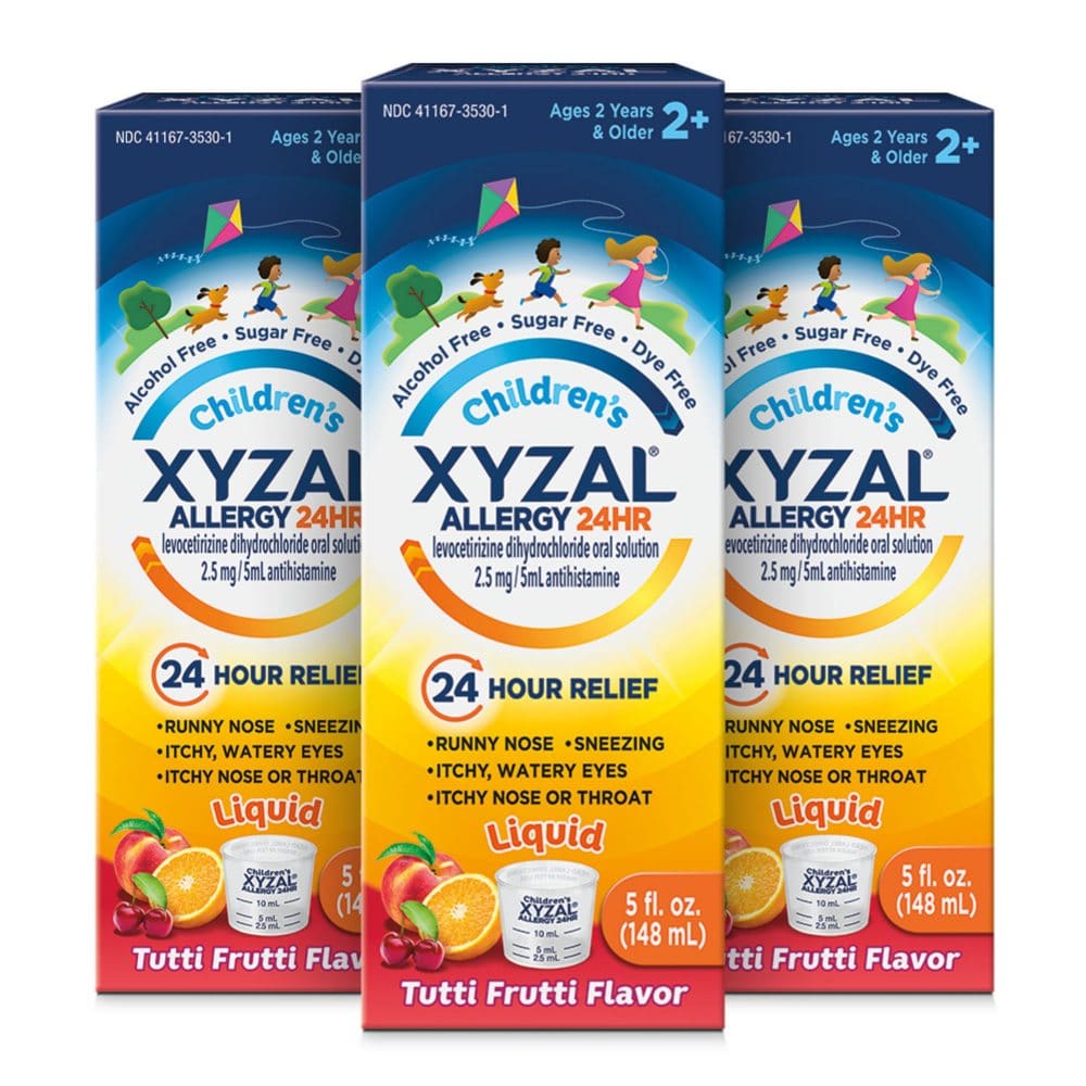 Xyzal Children’s Allergy 24HR Oral Solution Tutti Frutti (5 oz. 3 pk.) - Children’s Products - Xyzal