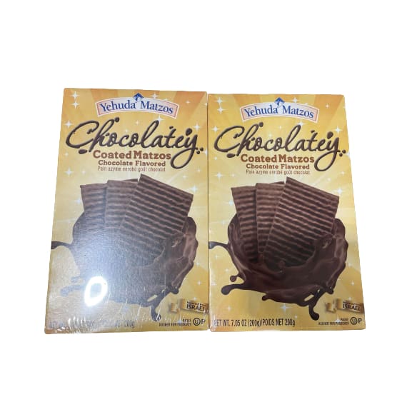 Yehuda Matzos Chocolatey Coated Matzos Chocolate Flavored 2 x 7 oz. - Yehuda Matzos
