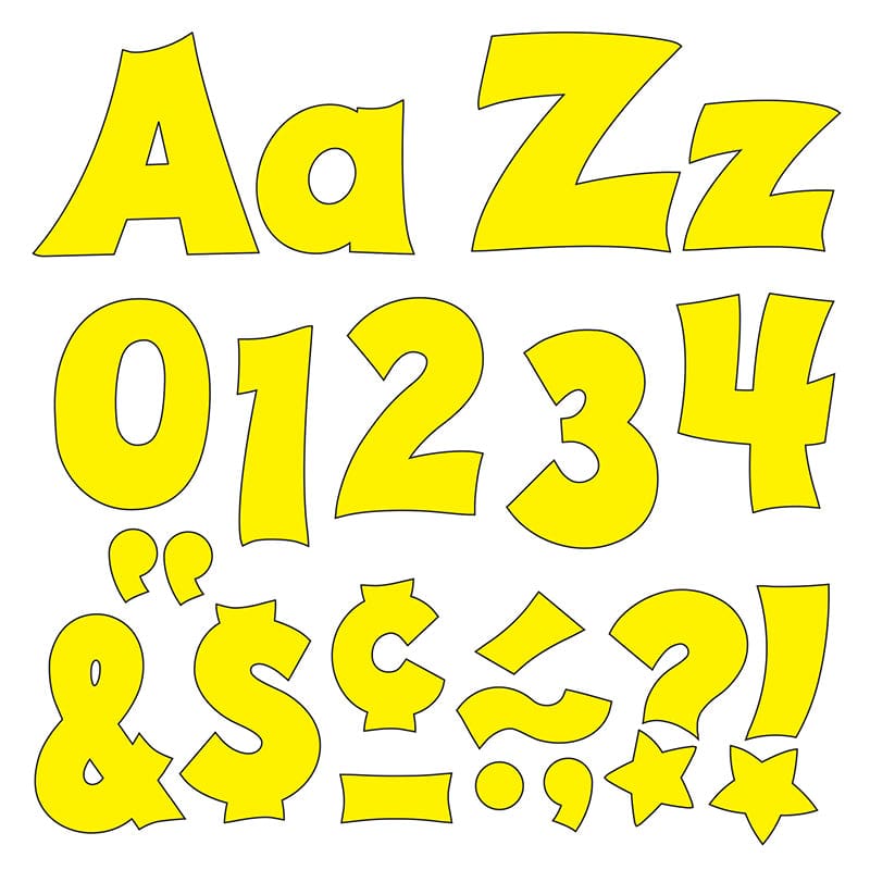 Yellow 4In Combo Pack Uppercase Lowercase - Letters - Trend Enterprises Inc.