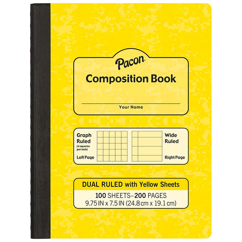 Yellow Dual Ruled Composition Book - Note Books & Pads - Dixon Ticonderoga Co - Pacon