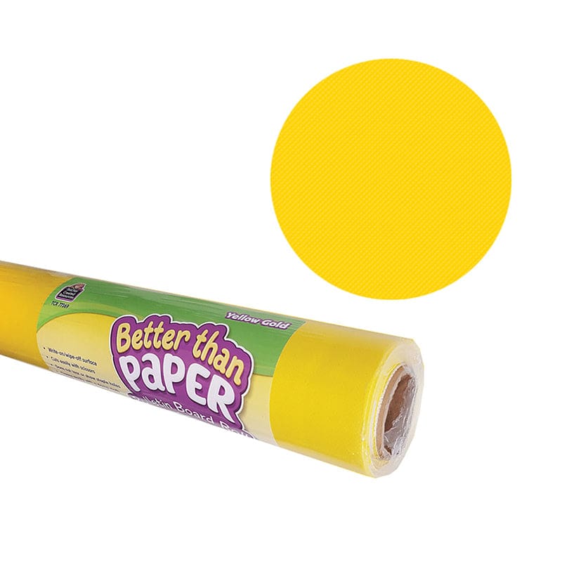 Yellow Gold Better Than Paper 4/Ct - Bulletin Board & Kraft Rolls - Teacher Created Resources