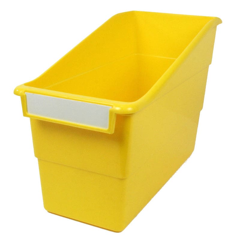 Yellow Shelf File With Label Holder Standard - Storage Containers - Romanoff Products