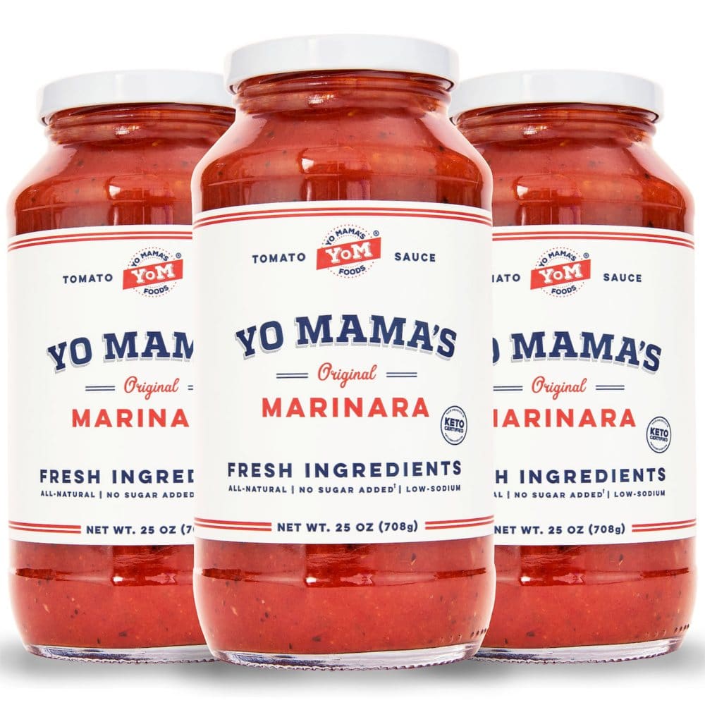 Yo Mama's Foods Low-Sodium Marinara Pasta Sauce (25 oz., 3 pk ...