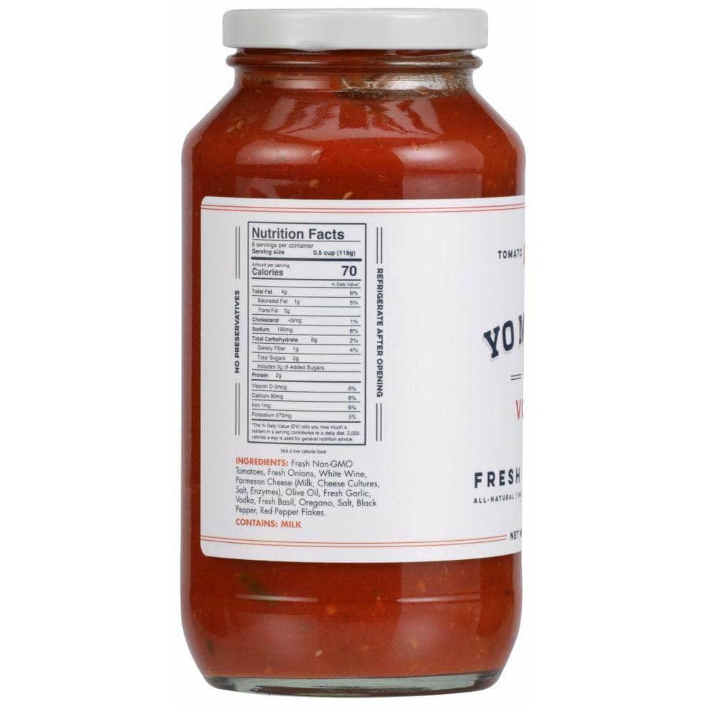 Yo Mamas Foods Yo Mama's Foods Velvety Vodka Tomato Sauce, 25 oz