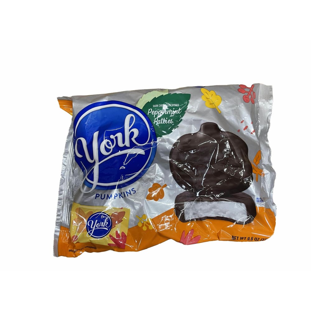York YORK, Dark Chocolate Peppermint Patties Pumpkins Candy, Halloween, 9.6 oz, Bag