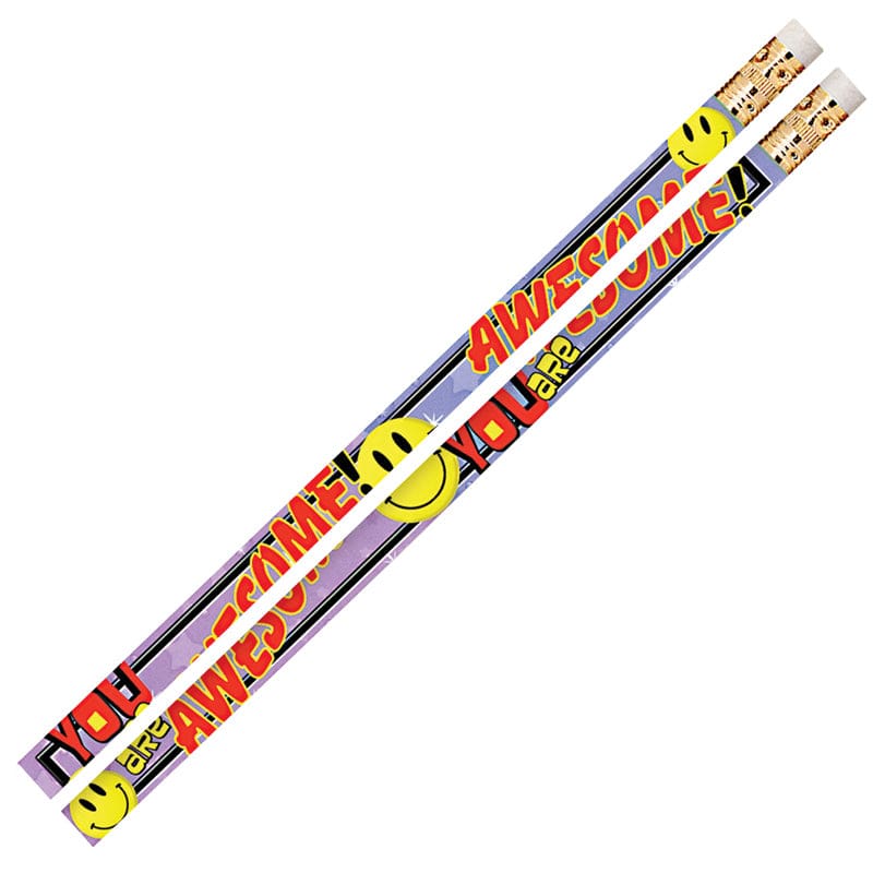 You Are Awesome 12Pk Motivational Fun Pencils - Pencils & Accessories - Musgrave Pencil Co Inc