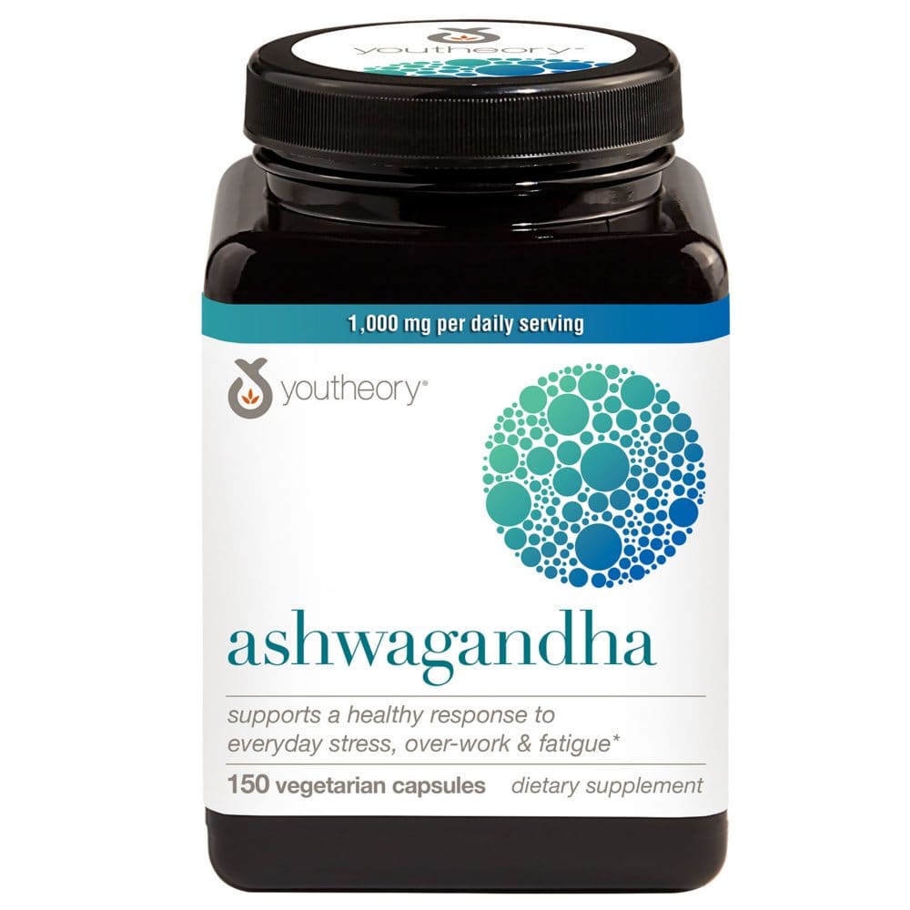 Youtheory Ashwagandha Vegetarian Capsules (1000 mg. 150 ct.) - Supplements - Youtheory