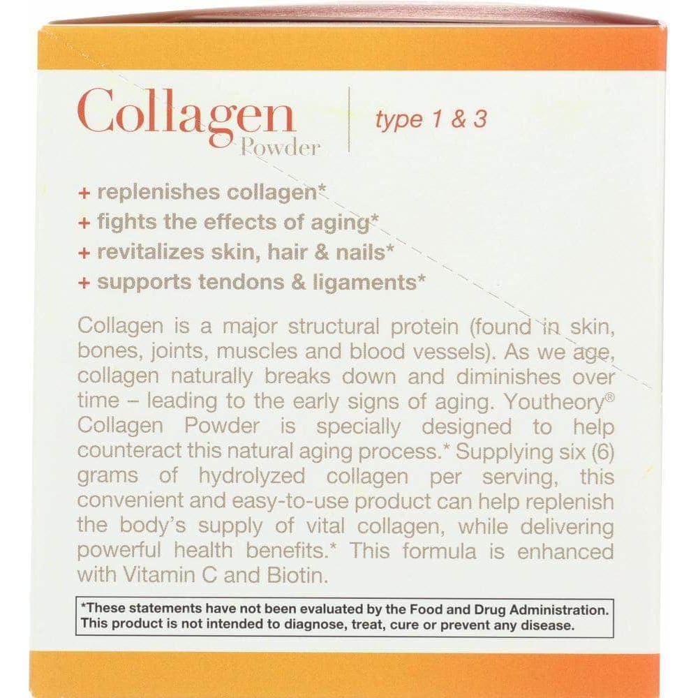 YOUTHEORY Youtheory Collagen Powder Vanilla 21 Packets, 5.7 Oz