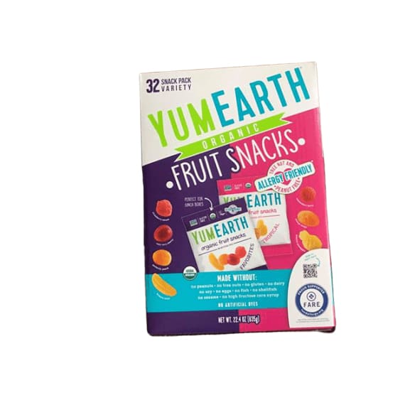 YumEarth Organic Fruit Snacks Variety, 32 snack packs - ShelHealth.Com