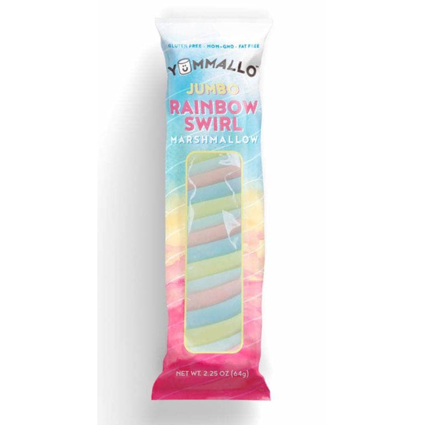 YUMMALO Grocery > Chocolate, Desserts and Sweets YUMMALLO:  Rainbow Jumbo Swirl Marshmallow, 2 oz