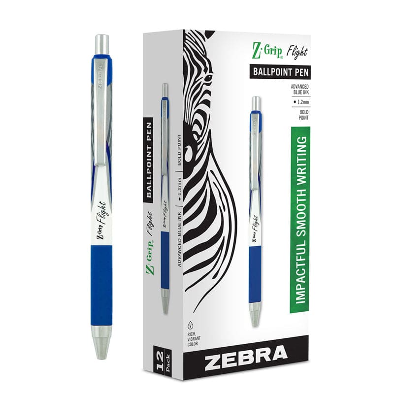 Z-Grip Flight Pens Blue Dozen Retractable - Pens - Zebra Pen Corporation