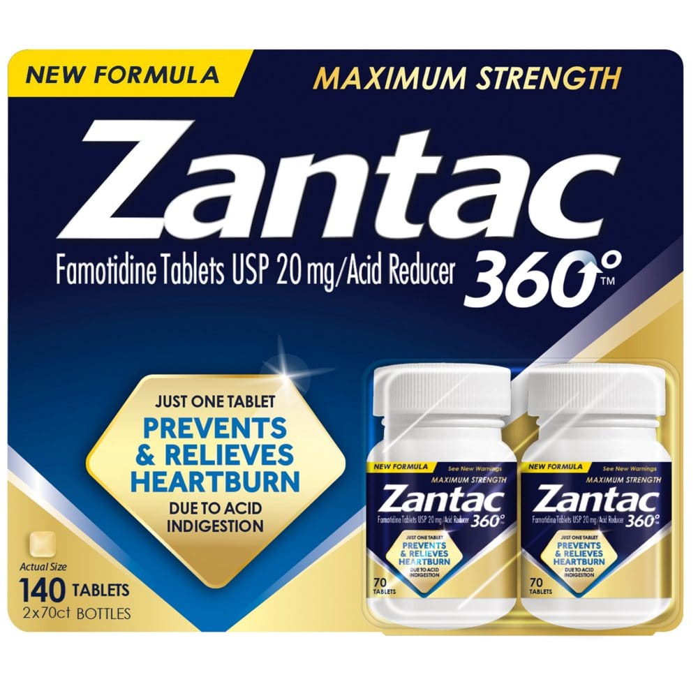 Zantac 360 Maximum Strength 20mg (70 ct. 2 pk.) - Digestion & Nausea - Zantac 360