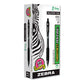 Zebra Z-grip Ballpoint Pen Retractable Medium 1 Mm Blue Ink Clear Barrel 12/pack - School Supplies - Zebra®