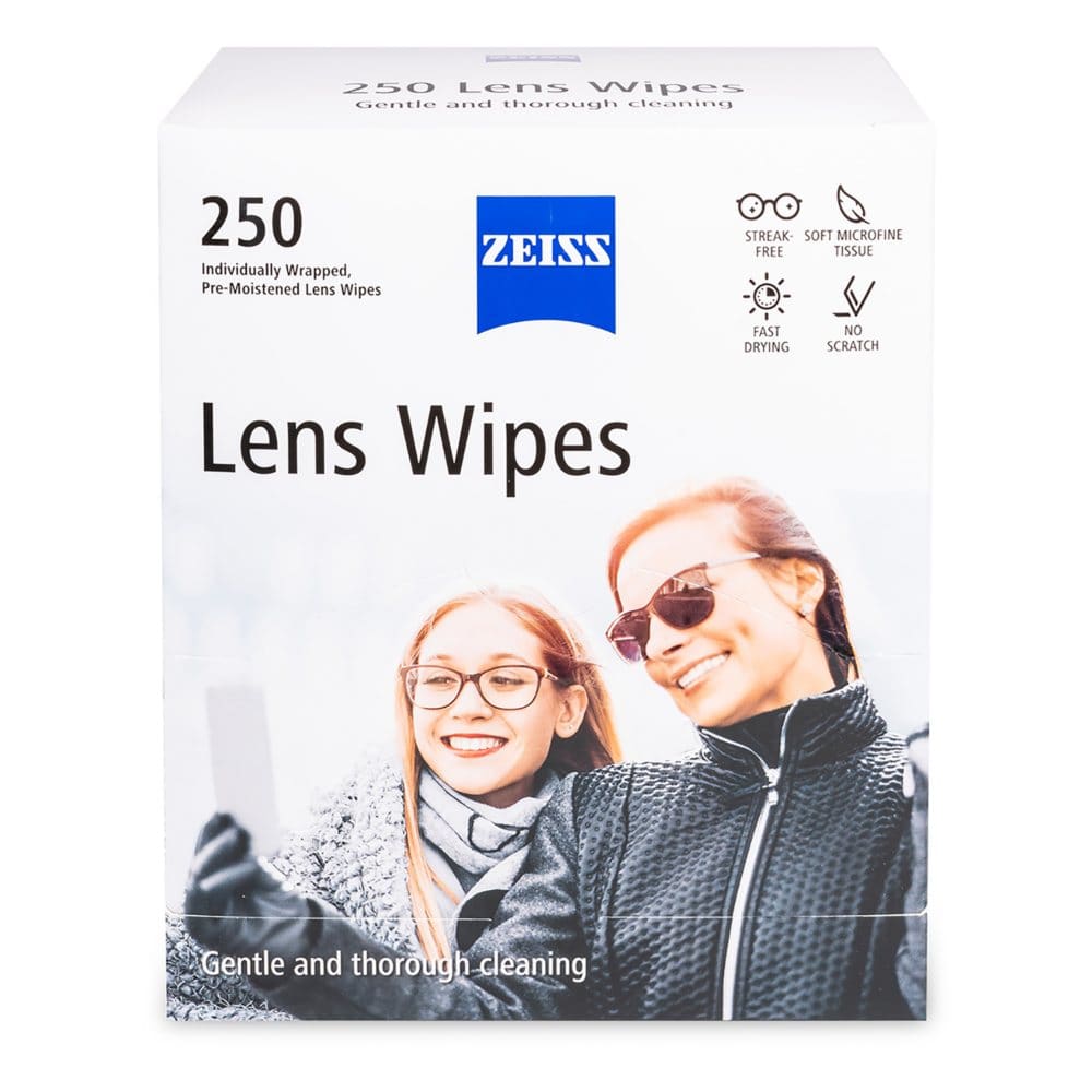 ZEISS Pre-Moistened Eyeglass Lens Cleaning Wipes (250 ct.) - Eyeglass Accessories - ZEISS Pre-Moistened