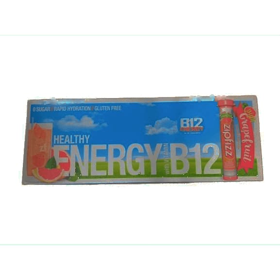 Zipfizz Healthy Energy Drink Mix, Hydration with B12 and Multi Vitamins, Grapefruit, 20 Count - ShelHealth.Com