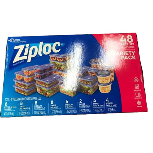 Ziploc Containers 48-Pc. Variety Pack - ShelHealth.Com