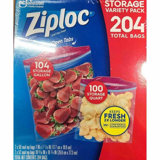Ziploc Mixed Storage Pack, 204 ct. - ShelHealth.Com