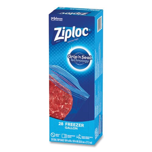 Ziploc Zipper Freezer Bags 1 Gal 2.7 Mil 9.6 X 12.1 Clear 28 Bags/box 9 Boxes/carton - Food Service - Ziploc®