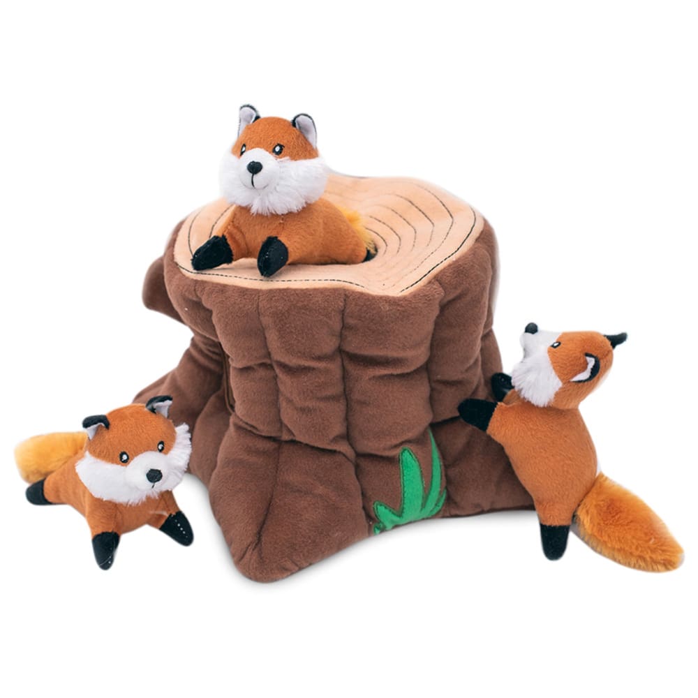 ZippyPaws Zippy Burrow Dog Toy Fox Stump 1ea-XL - Pet Supplies - ZippyPaws