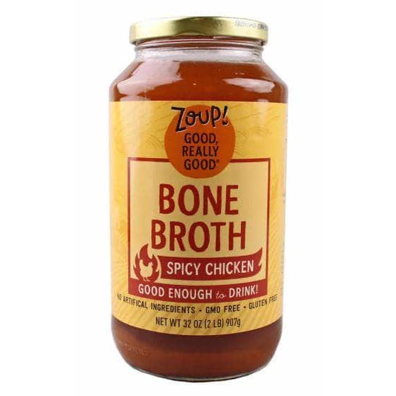 ZOUP GOOD REALLY Spicy Chicken Bone Broth, 32 oz (Case of 3) ShelHealth