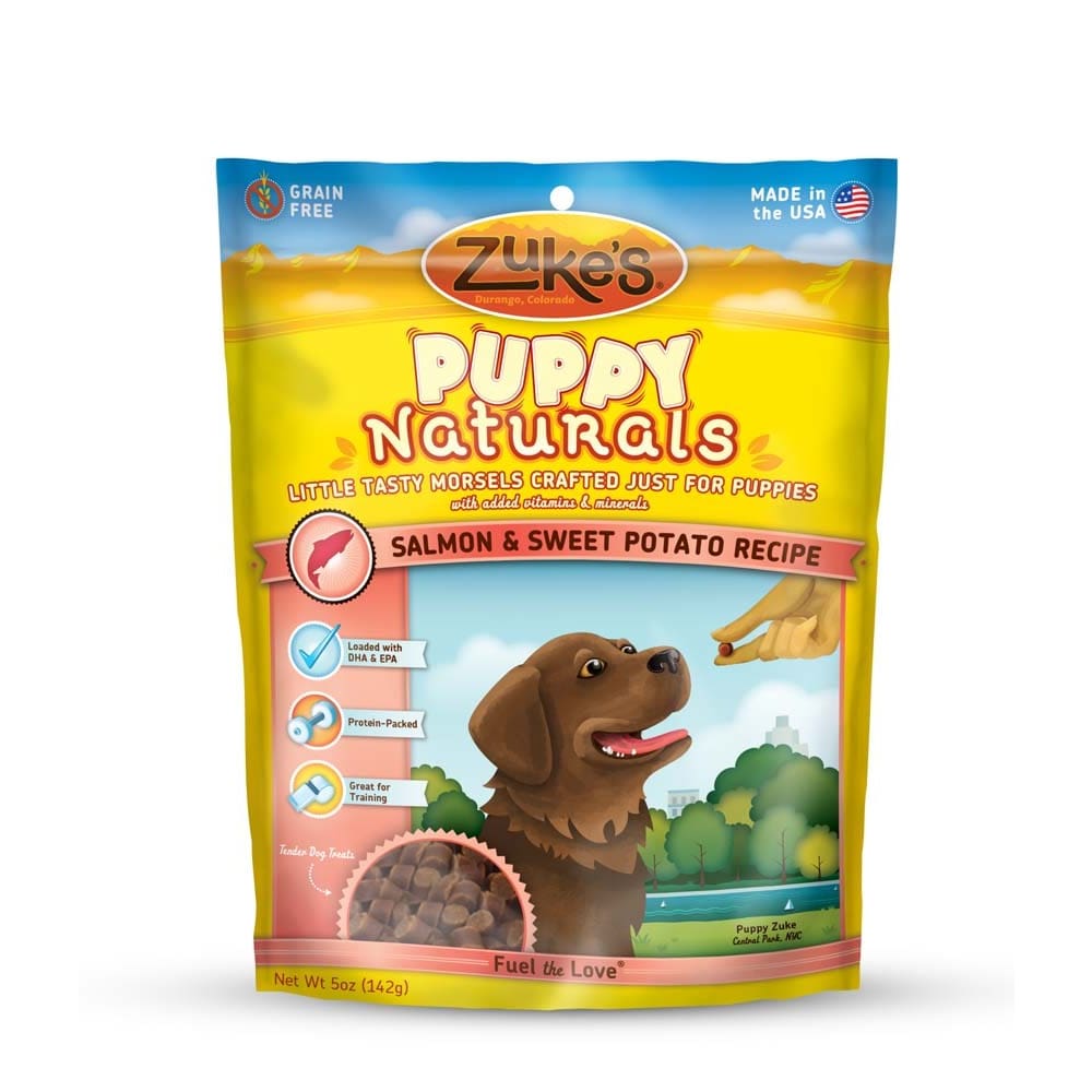 Zukes Puppy Naturals Grain Free Salmon and Chickpea Dog Treats 5 Oz - Pet Supplies - Zukes