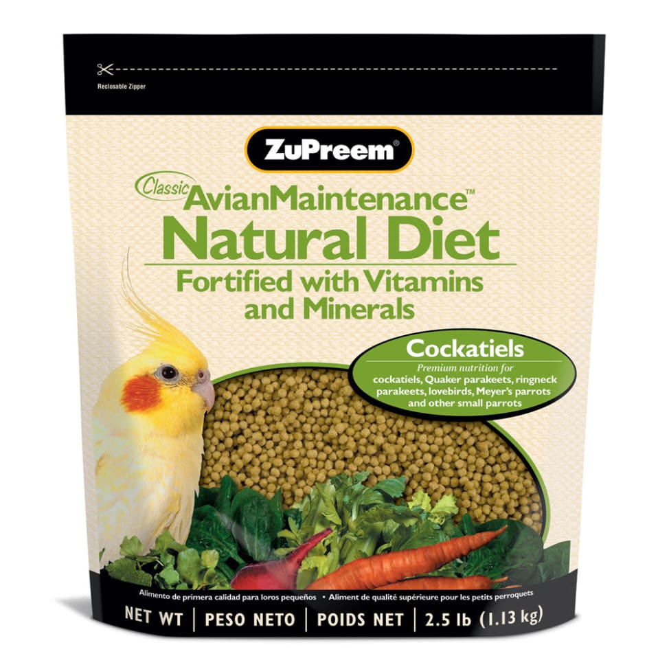 ZuPreem Natural Pelleted Bird Food for Cockatiels 2.5 lb - Pet Supplies - ZuPreem