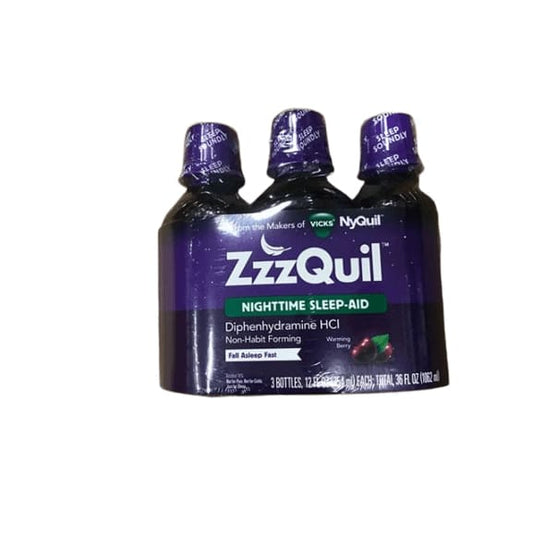 ZzzQuil Nighttime Sleep-Aid Liquid Warming Berry Flavor, 36 oz. - ShelHealth.Com